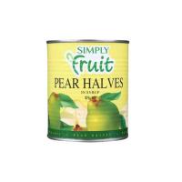 820g  canned pear halves